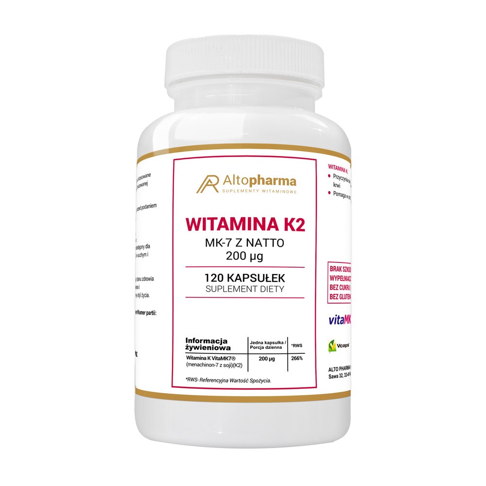 Altopharma Witamina K2 MK-7 z Natto 200 g 120 kapsułek 1146130
