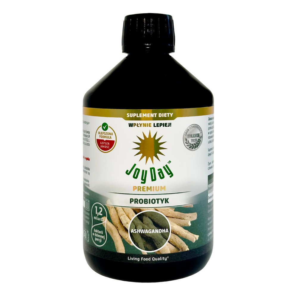 500 ml LIVING FOOD JOY DAY Probiotyk Premium Ashwagandha, >  
