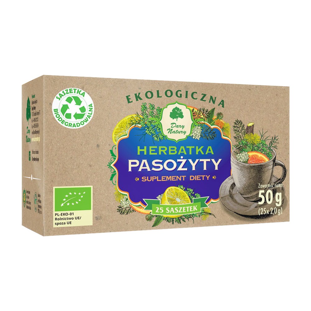Dary Natury Herbata Pasożyty Eko 25x2g