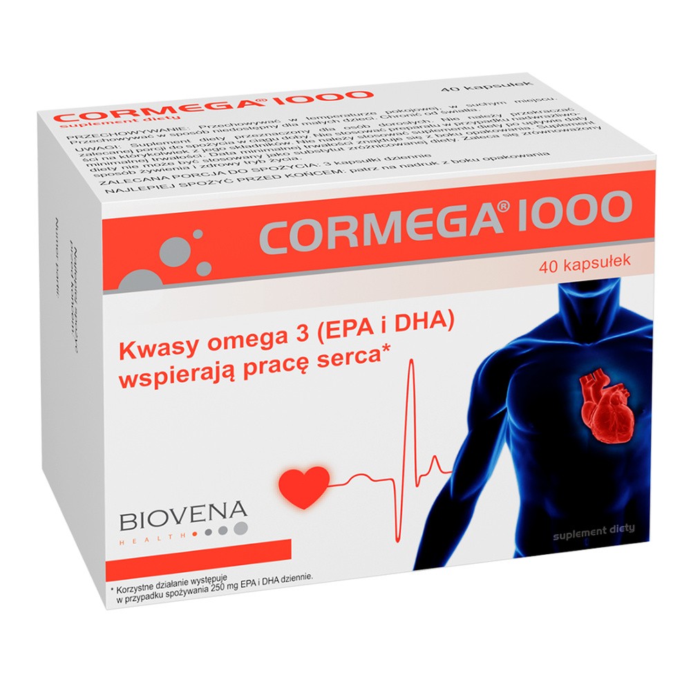 Biovena Health Cormega 1000 -  dla twojego serca 40 kapsułek
