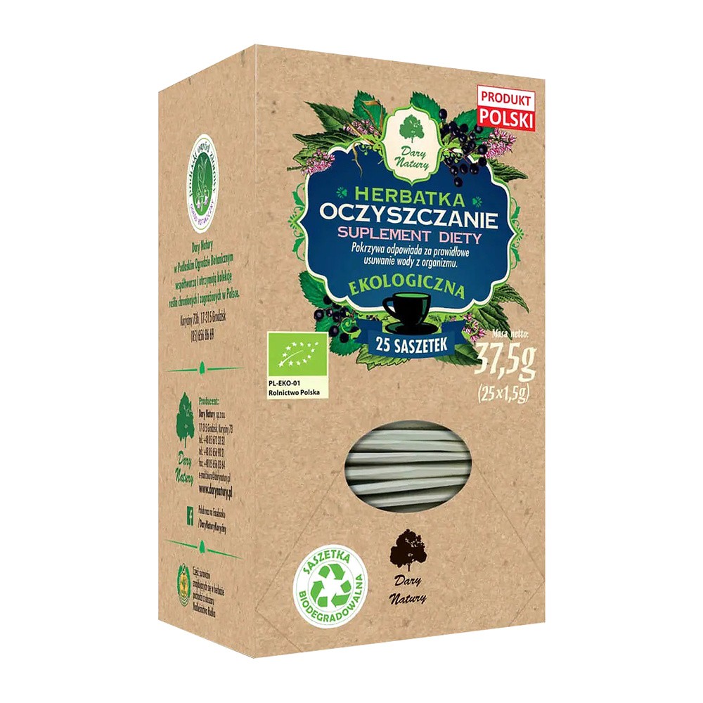 Dary Natury Ekologiczna herbatka Oczyszczanie 25 x 1,5 g