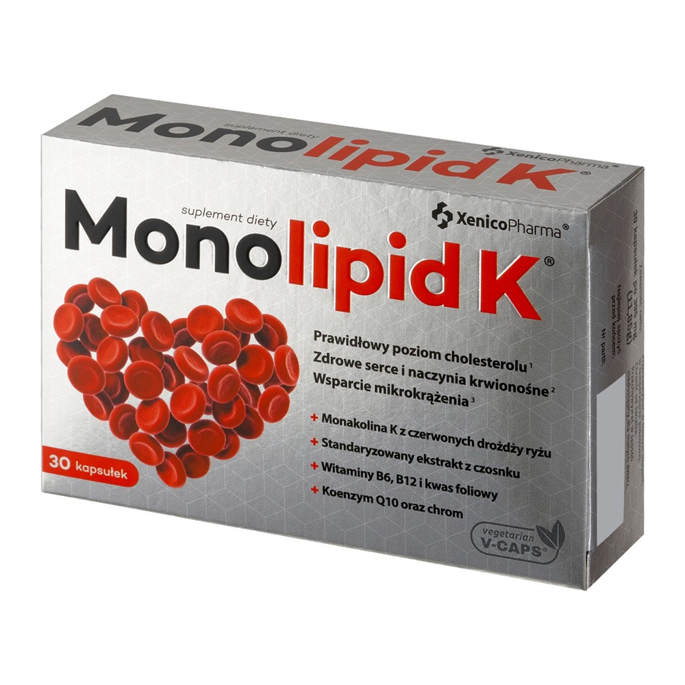 Xenico Pharma Monolipid K Czerwony Ryż Suplement diety 30 kaps.