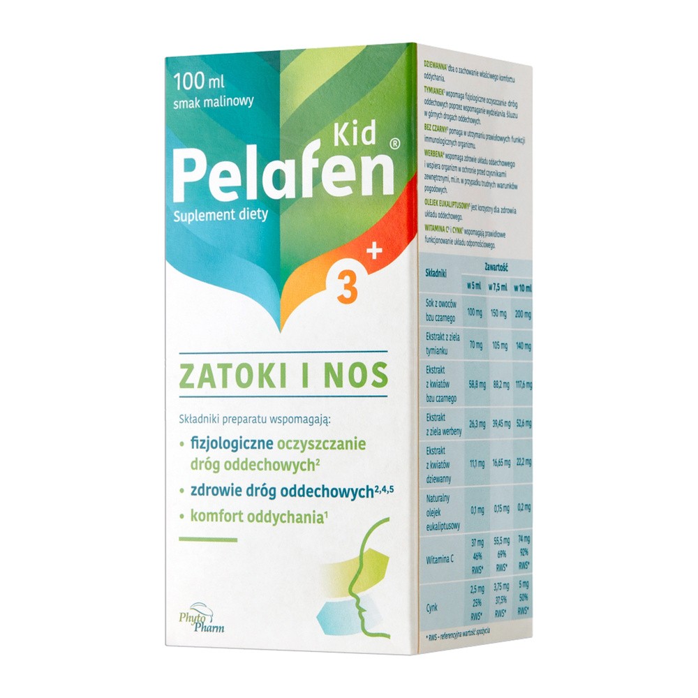 Pelafen Kid 3+ Zatoki i nos Płyn 100ml