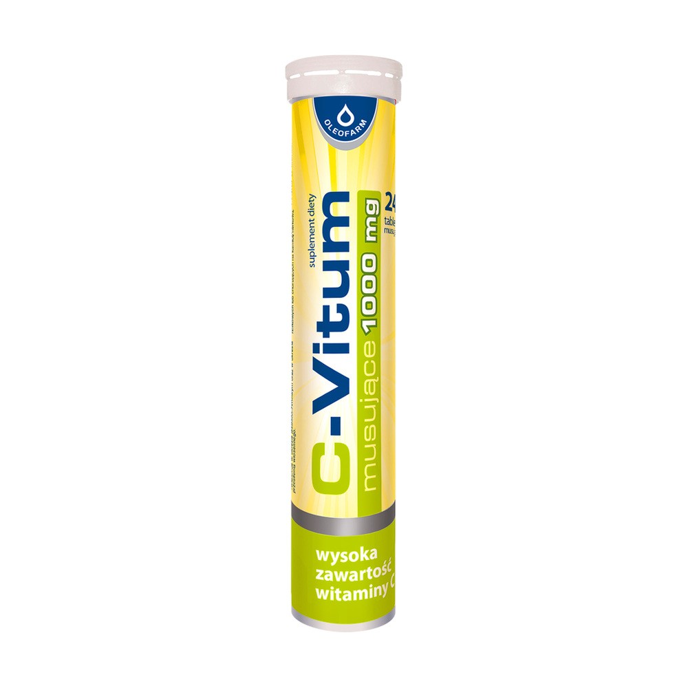 Oleofarm Witamina C C-Vitum 1000mg Tabletki Musujące 24 sztuki -