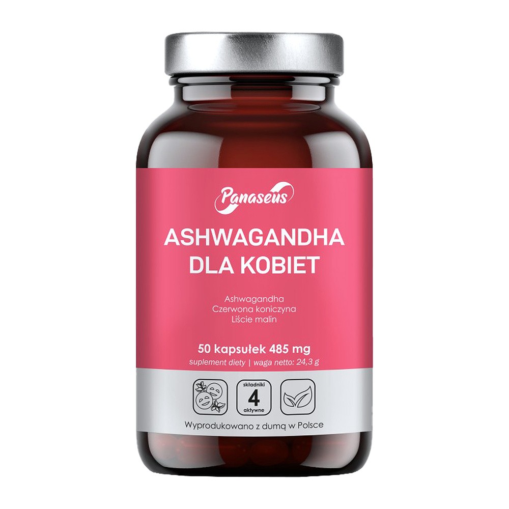 Panaseus Ashwagandha dla kobiet Suplement diety 50 kaps.