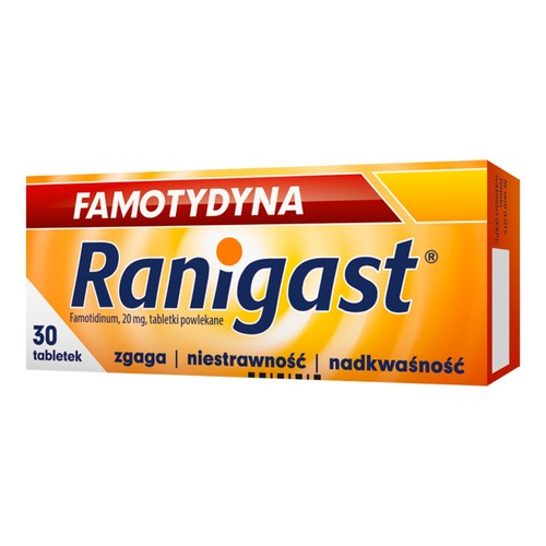 Famotydyna Ranigast 20 mg 30 tabletek powlekanych