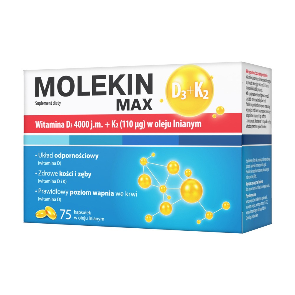 Molekin D3 + K2 Max 75 kapsułek