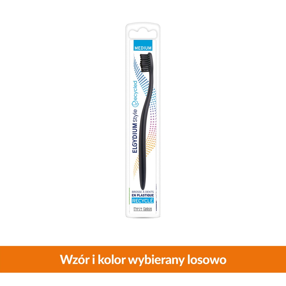 ELGYDIUM Style Medium Szczoteczka do zębów z recyklingu średnia 1 sztuka