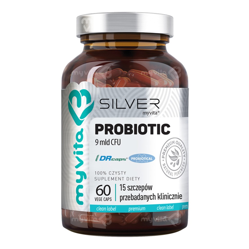 MyVita PROBIOTIC Silver 9mld CFU 15 szczepów 60 kapsułek