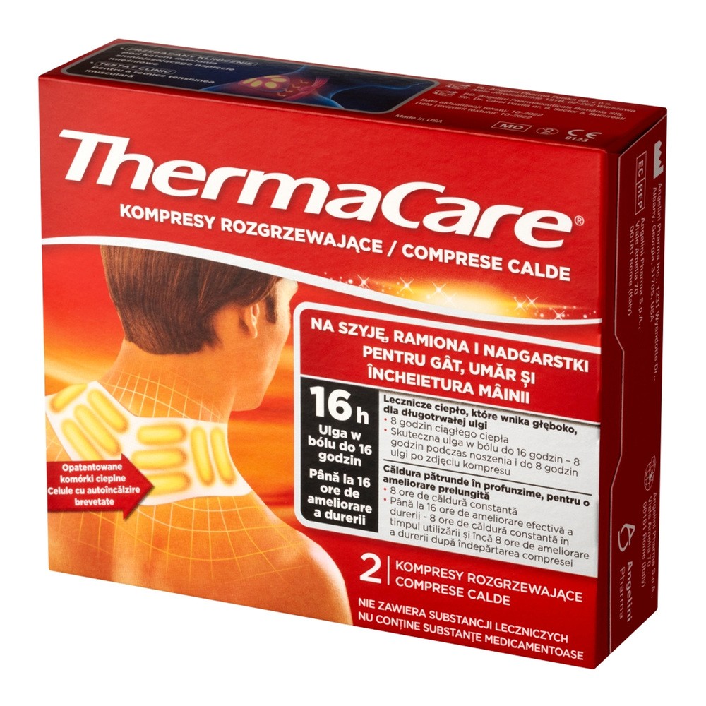 Thermacare Kompresy Rozgrzewające Na Szyję, Ramiona, Nadgarstki 2 Sztuki