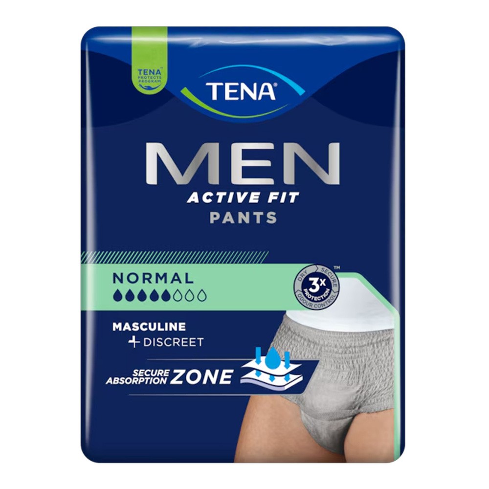 TENA Men Pants Normal Grey S/M Bielizna chłonna dla mężczyzn, 30 sztuk