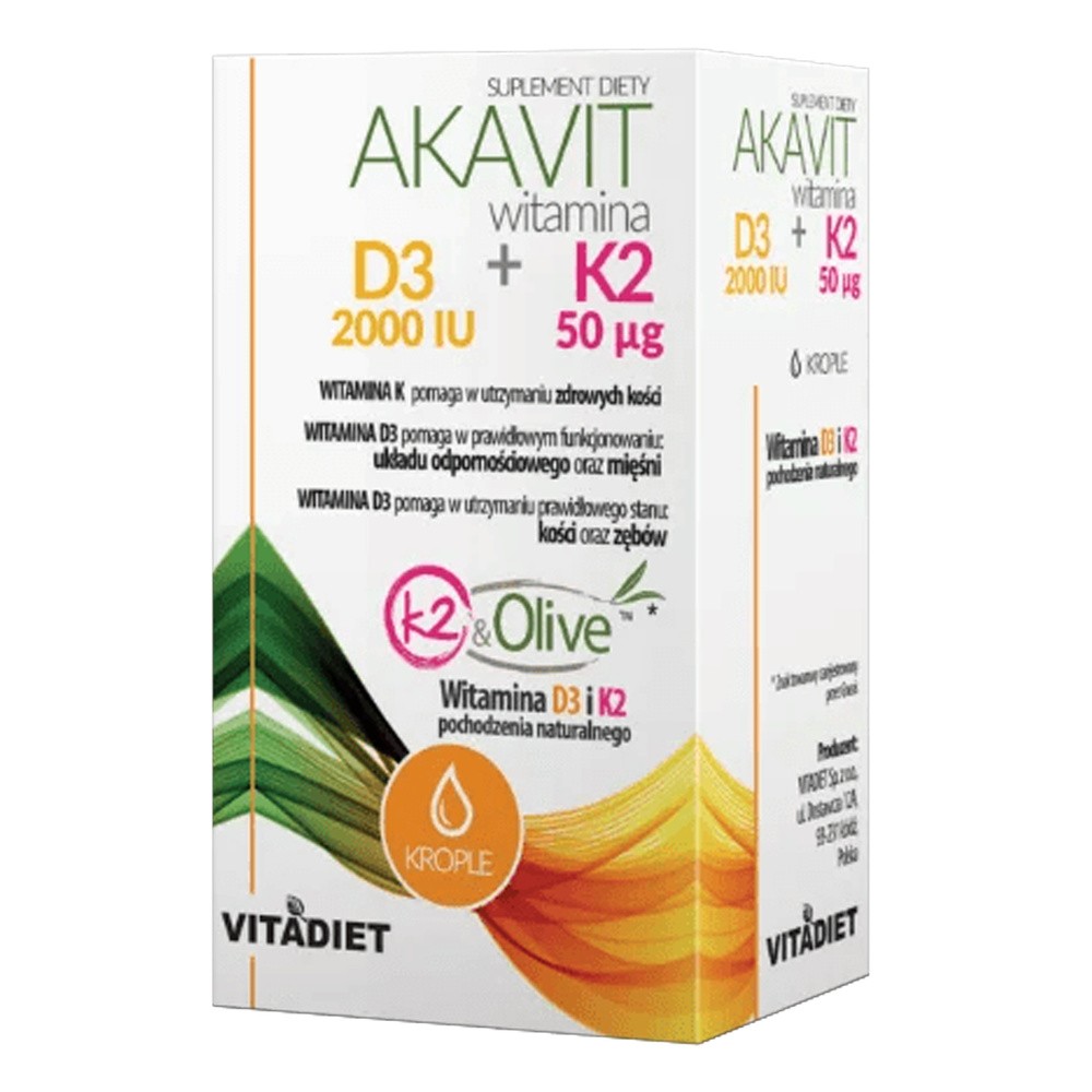 Akavit witamina D3 2000 IU + K2 50 µg 29,4 ml