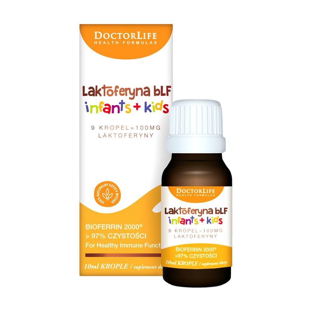 Doctor Life Laktoferyna bLF Infants + Kids 100mg suplement diety w kroplach 10ml