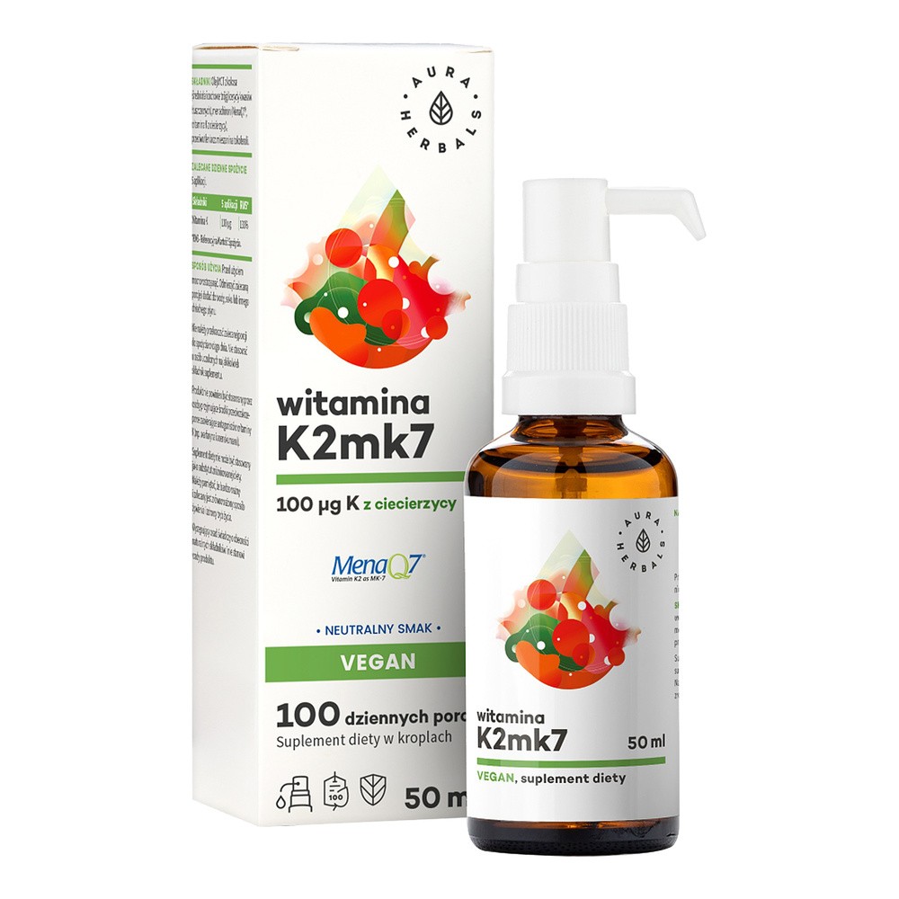 Witamina K2 100 mcg Vegan, krople 50 ml