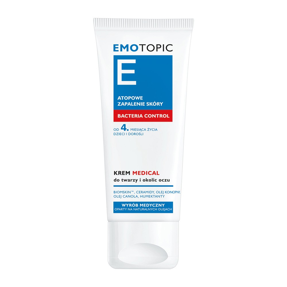 Emotopic Bacteria Control Krem Medical do twarzy i okolic oczu, 50 ml