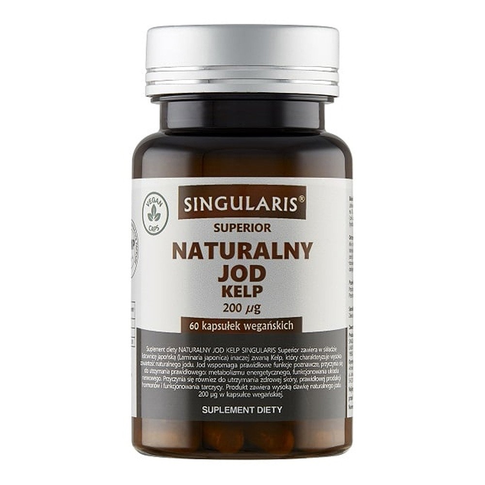 SINGULARIS Superior Naturalny Jod Kelp 200 µg, 60 kapsułek wegańskich