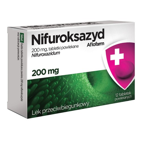 Nifuroksazyd Aflofarm 200 mg x 12 tabl