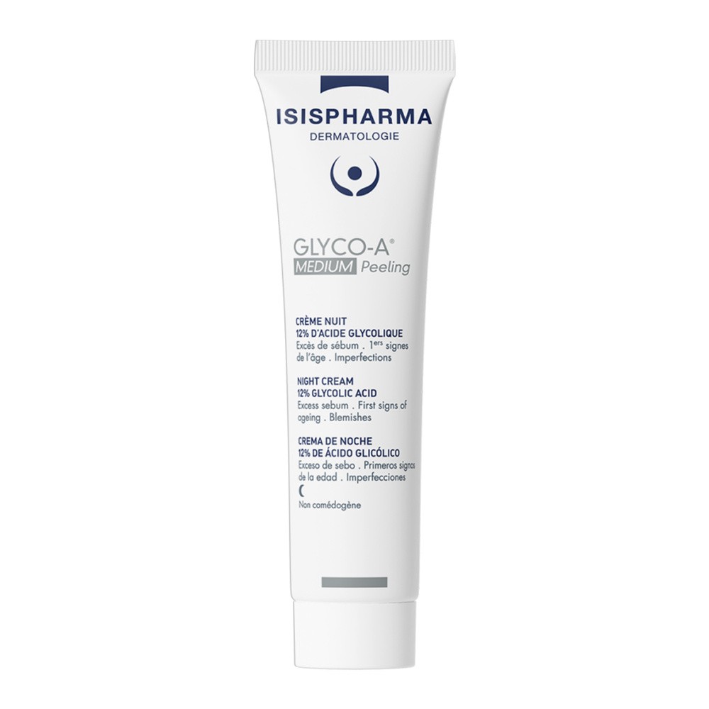 Isispharma Glyco-A Medium średni peeling - krem na noc z 12% kwasem glikolowym 30 ml