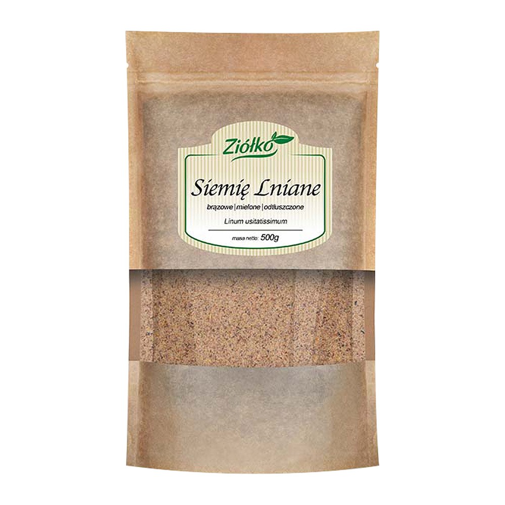 ZIÓŁKO Ziółko Siemię Lniane brązowe mielone 500 g ZI296