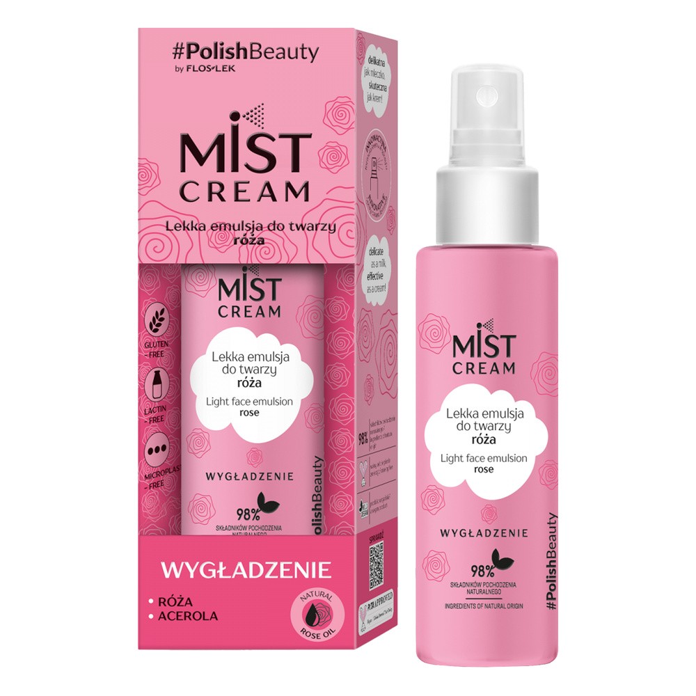 Flos-Lek Mist Cream róża 110ml wygładzenie - lekka emulsja do twarzy