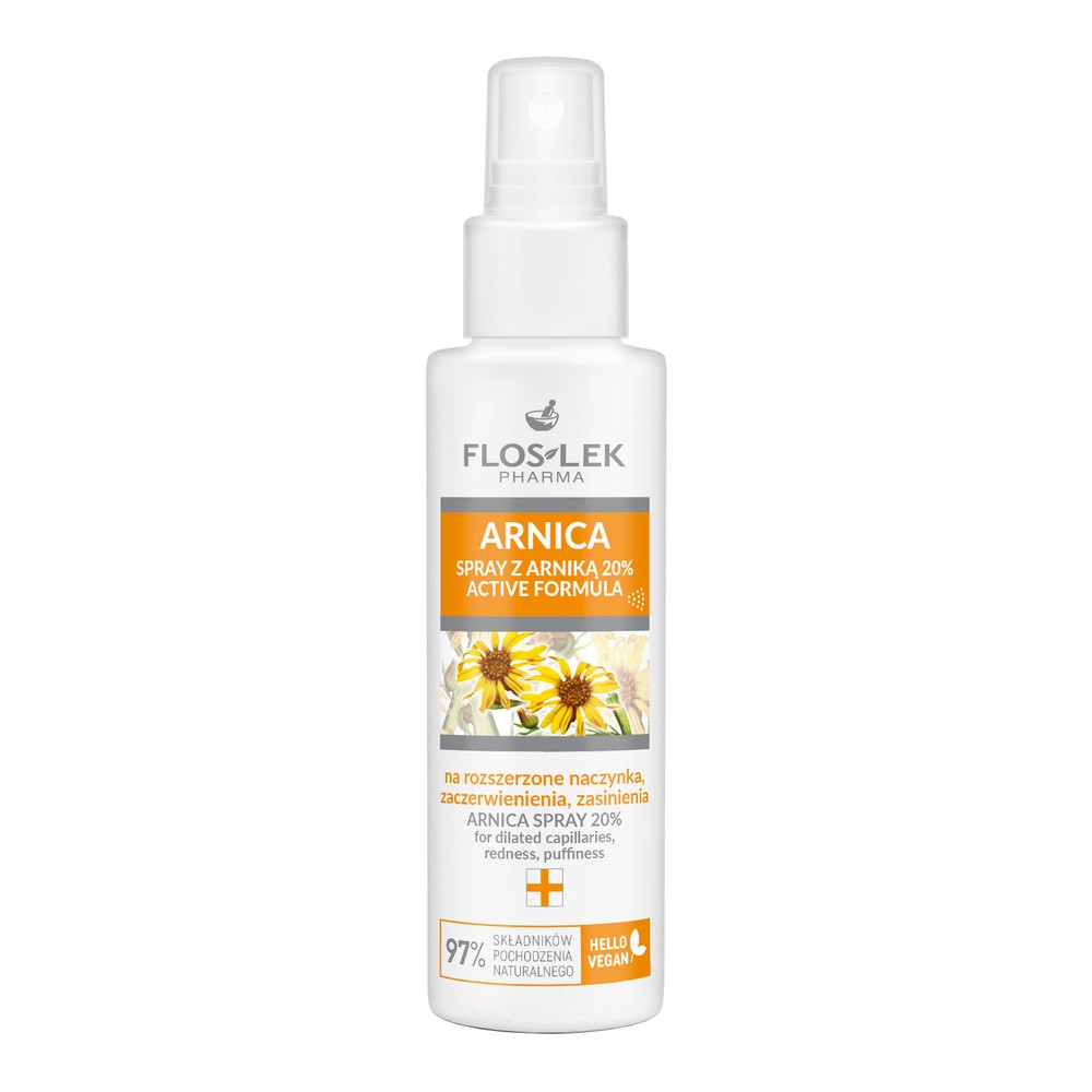 Flos-Lek Pharma Arnica Spray na rozszerzone naczynka,zaczerwienienia i zasinienia 100ml