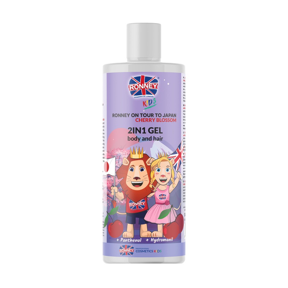 Ronney Ronney Kids On Tour To Japan Delikatny żel do mycia włosów i ciała dla dzieci 300 ml