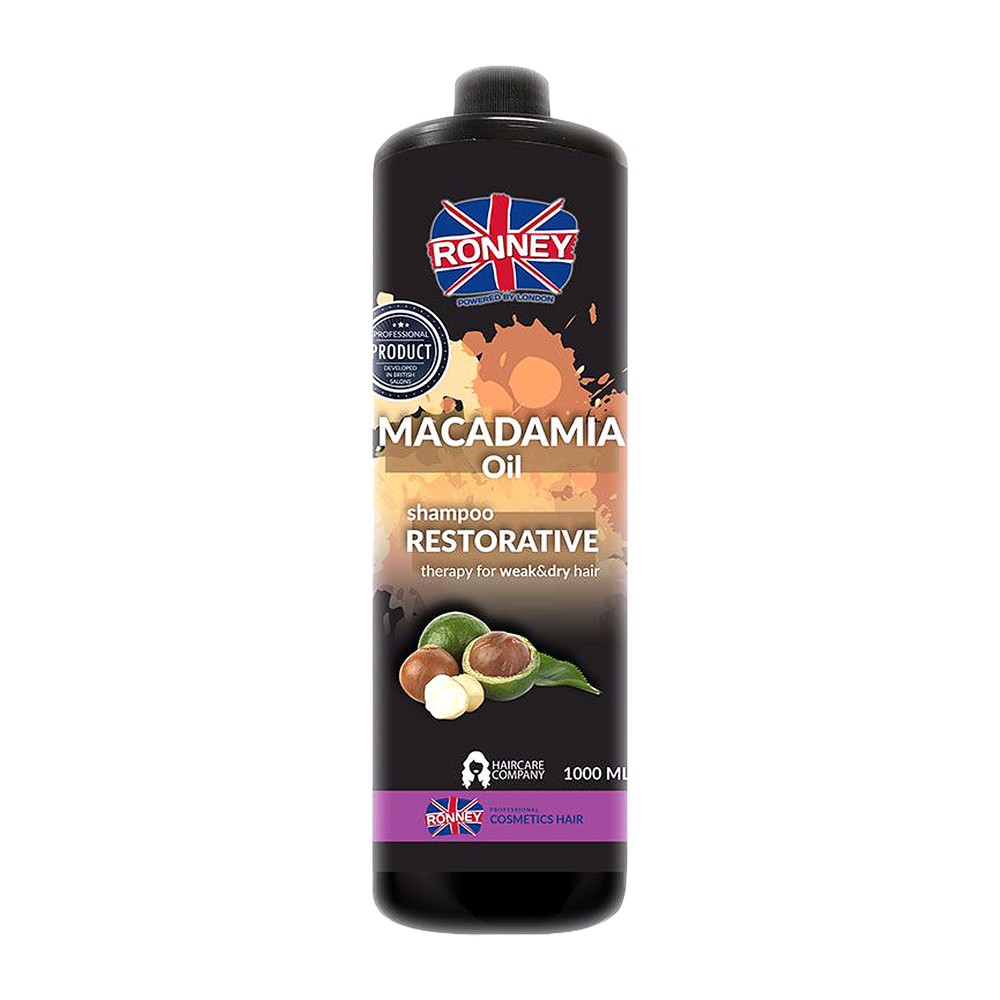 Macadamia Ronney Ronney Oil Restorative Shampoo Szampon do słabych i suchych włosów 1000ml 43903-uniw