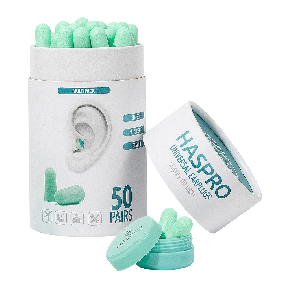Haspro Haspro Tube50 Stopery do uszu Miętowe - 50 par
