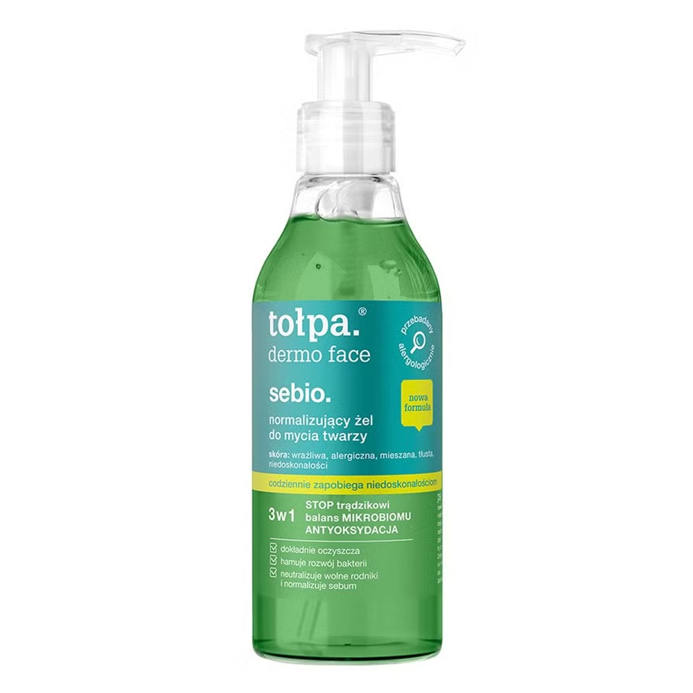 Tołpa normalizujący żel do mycia twarzy, 195 ml TSE094