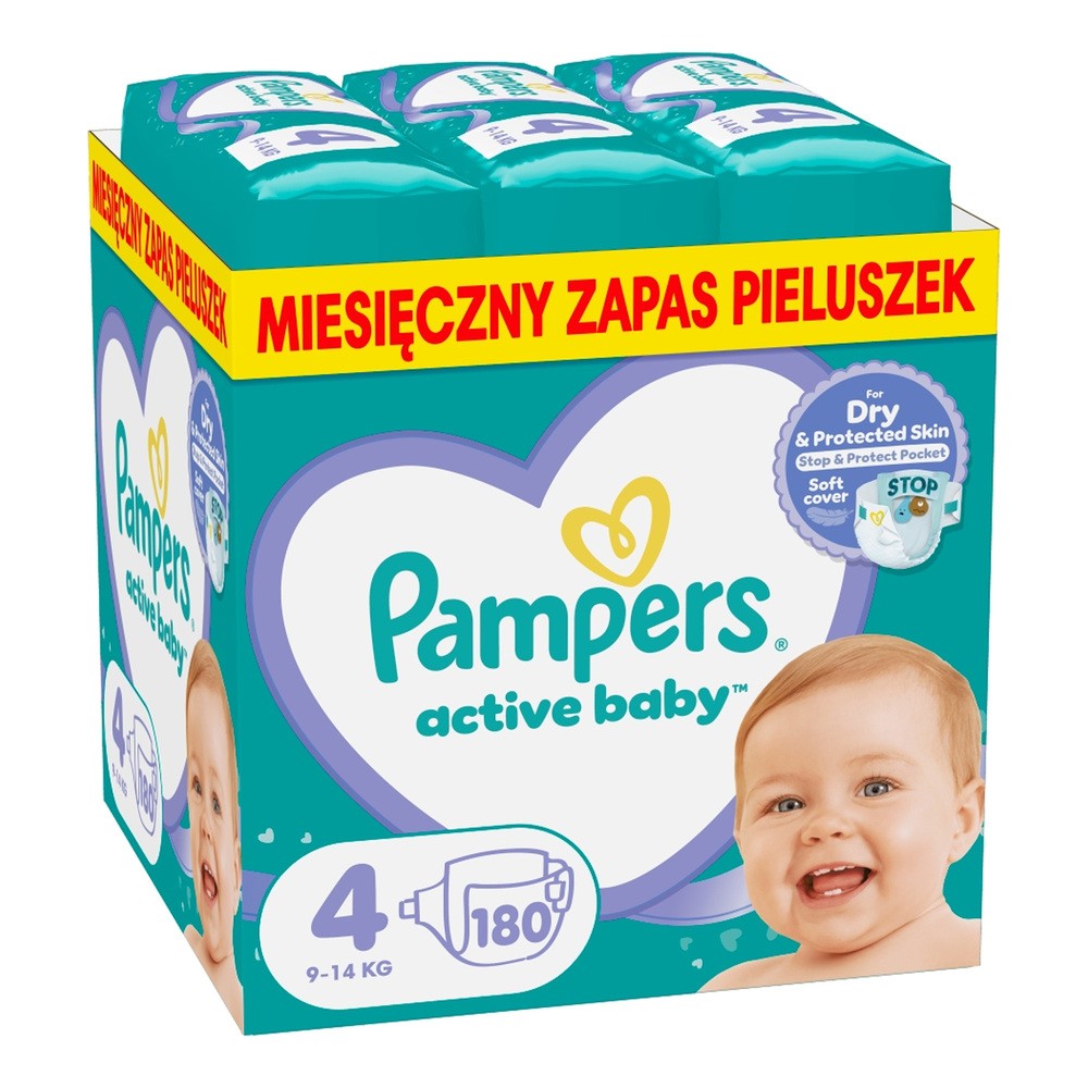Pampers PROCTER & GAMBLE Active Baby 4 9-14 kg pieluchy x 180 szt