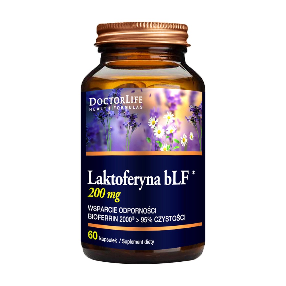 Doctor Life Laktoferyna bLF 100mg suplement diety wspomagający odporność 60 kapsułek