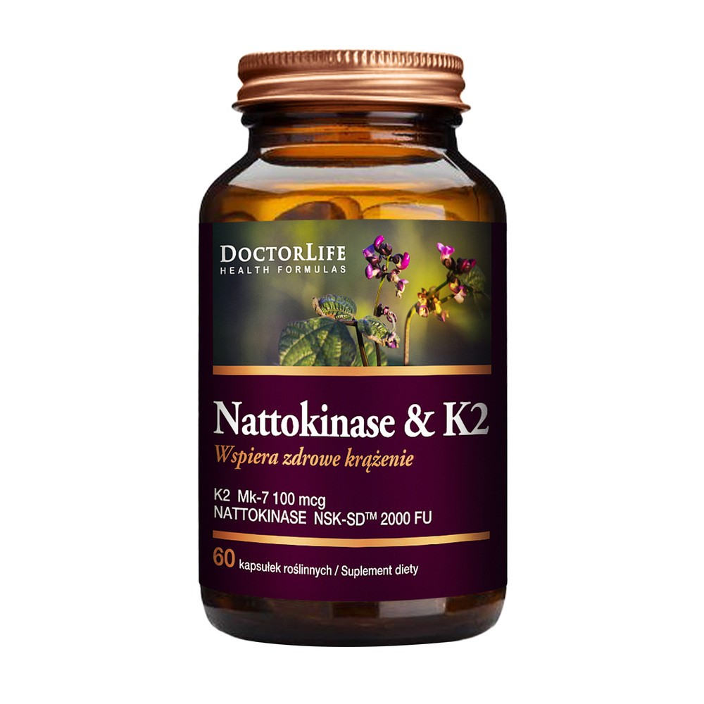 Doctor Life Doctor Life Nattokinase & K2 K2 Mk-7 100mg suplement diety 100 kapsułek