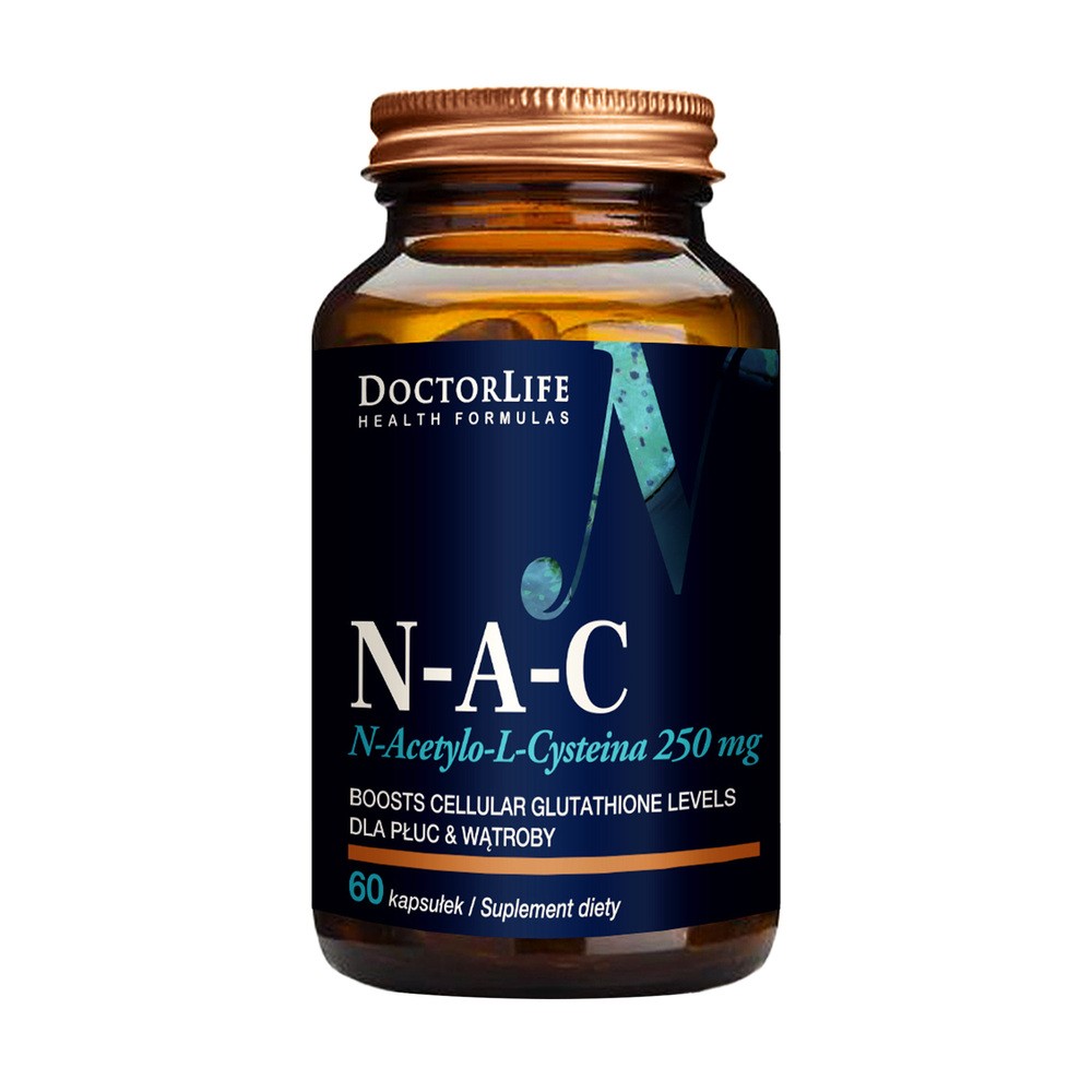 Doctor Life Doctor Life N-A-C n-acetylo-l-cysteina 500mg suplement diety 60 kapsułek