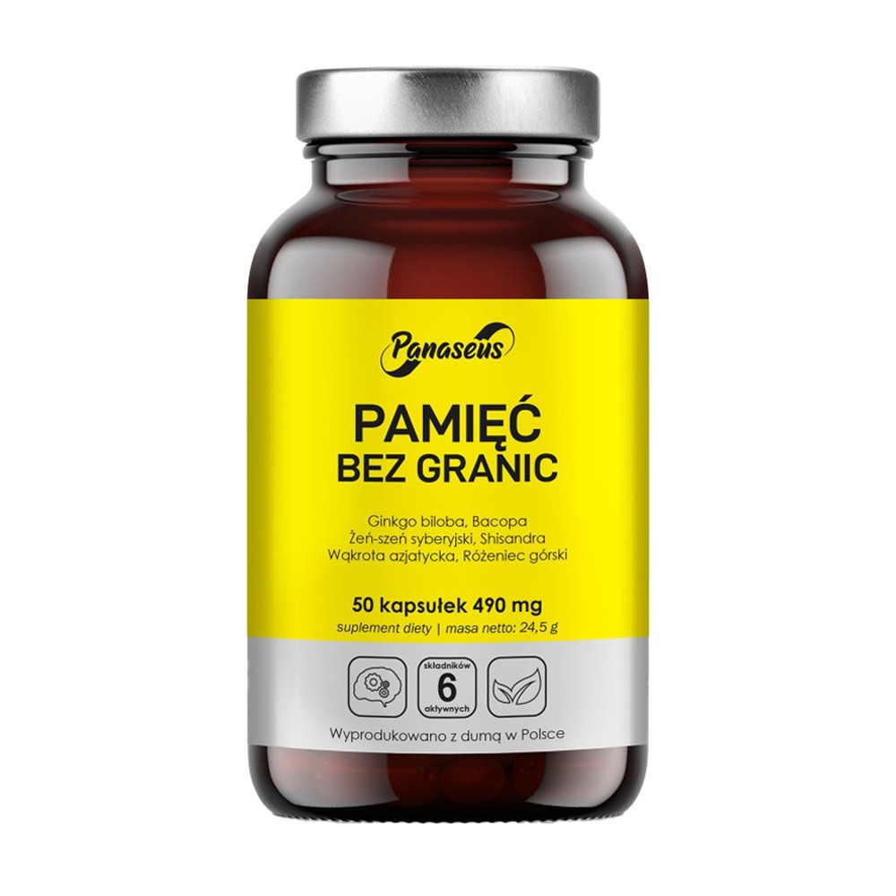 Panaseus Pamięć bez granic Suplement diety 50 kaps.
