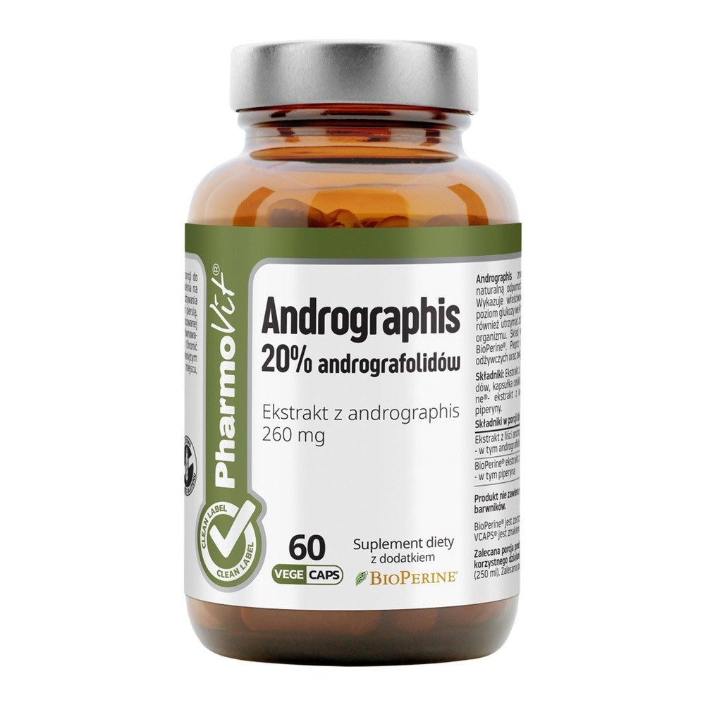 Pharmovit Andrographis 20% andrografolidów 60 kaps Vcaps AE06-367ED