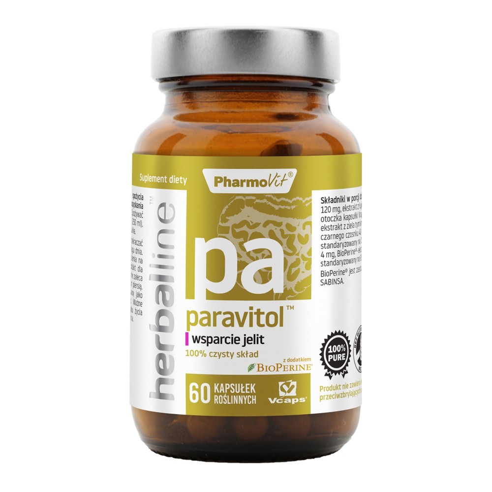 PHARMOVIT Pharmovit Herballine Paravitol 60 k wsparcie jelit PH0085