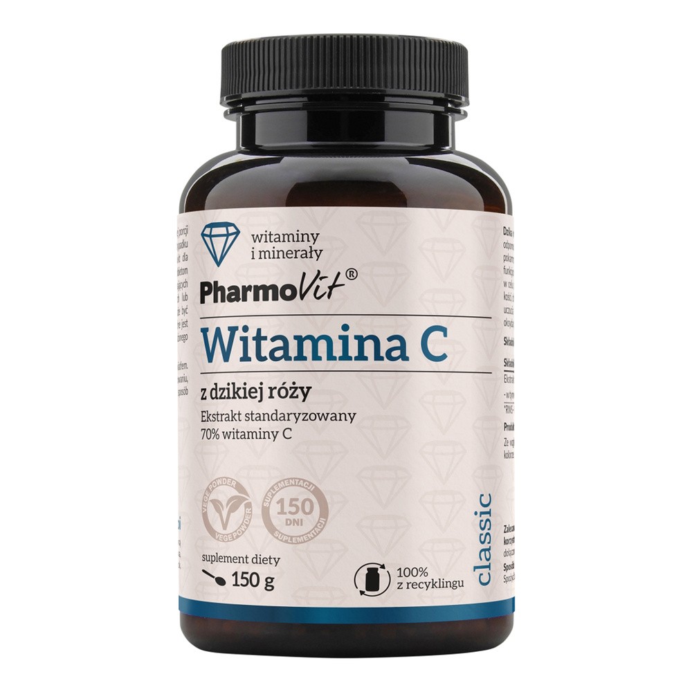 Pharmovit Witamina C z Dzikiej Róży Ekstrakt 70% Proszek 150 g Pharmovit PHV-160