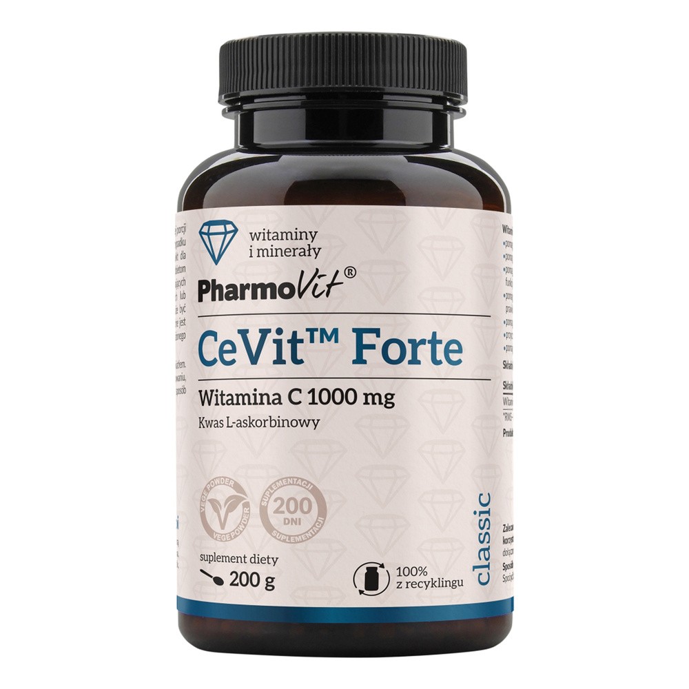 Witamina C 1000mg CeVit Forte proszek 200 porcji 200g PharmoVit