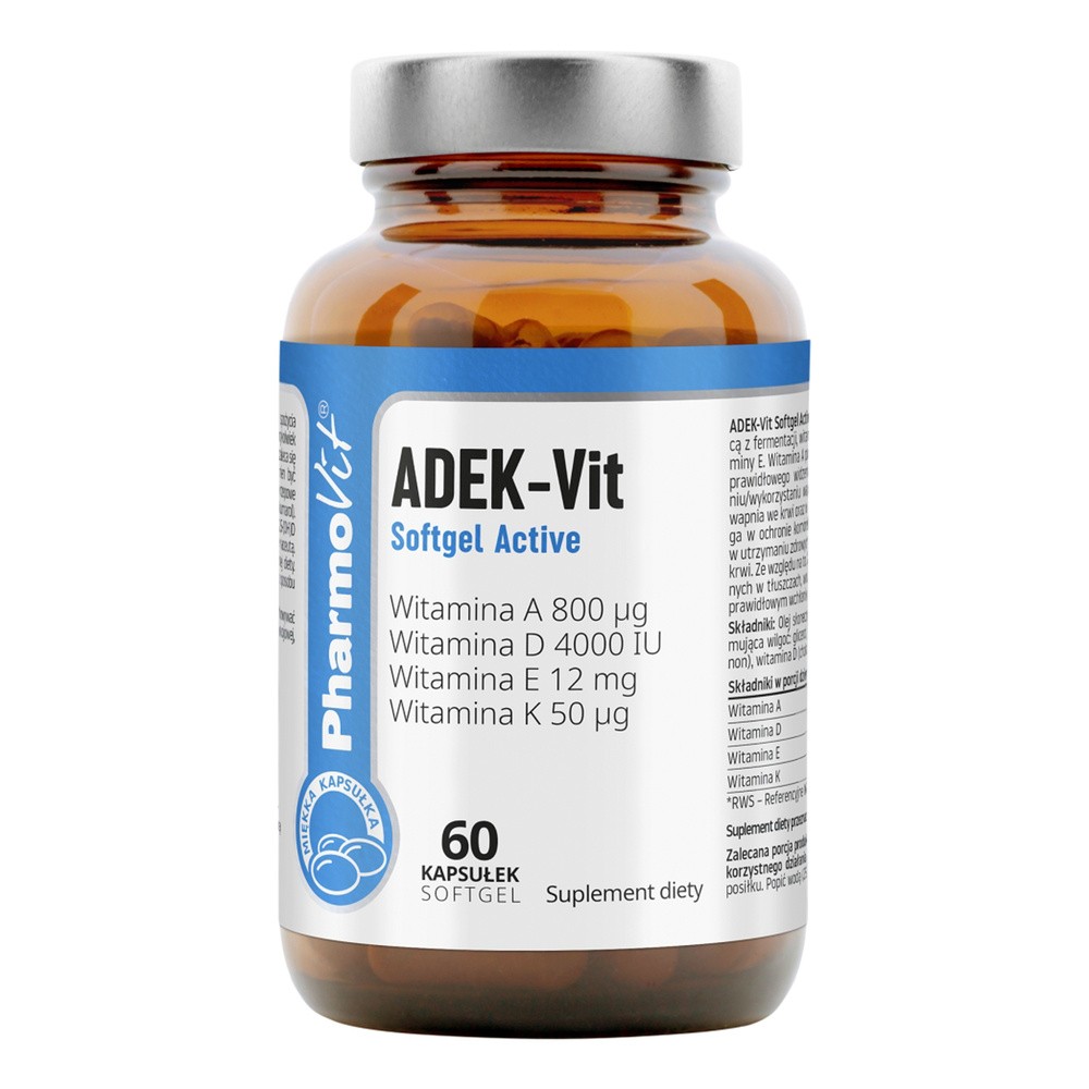 Pharmovit Witamina ADEK-Vit Softgel Active 60 kapsułek 0286-9956A