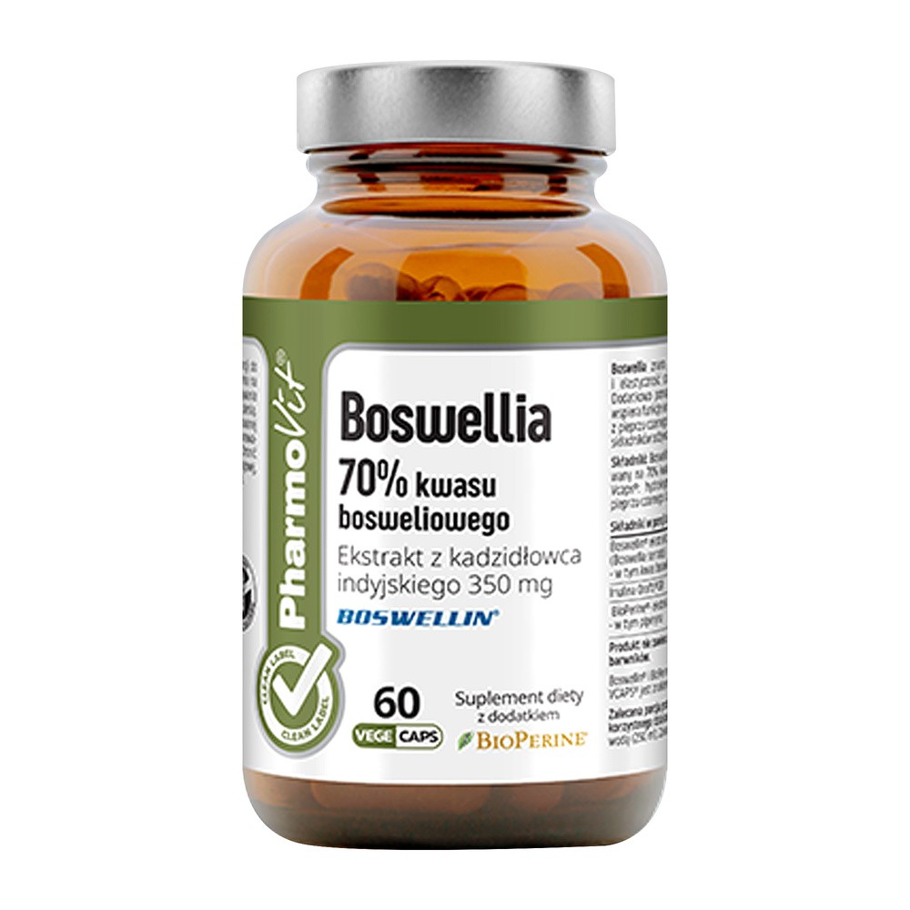 PHARMOVIT (suplementy diety) BOSWELLIA 60 KAPSUŁEK 33,09 g - PHARMOVIT (CLEAN L