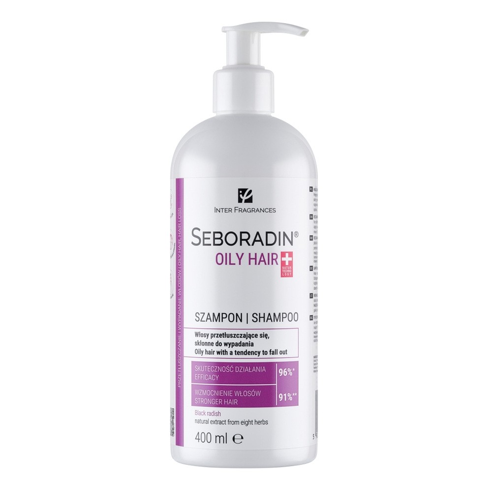 SEBORADIN Only Hair Szampon do włosów przetłuszczających się, osłabionych lub wypadających, 400ml