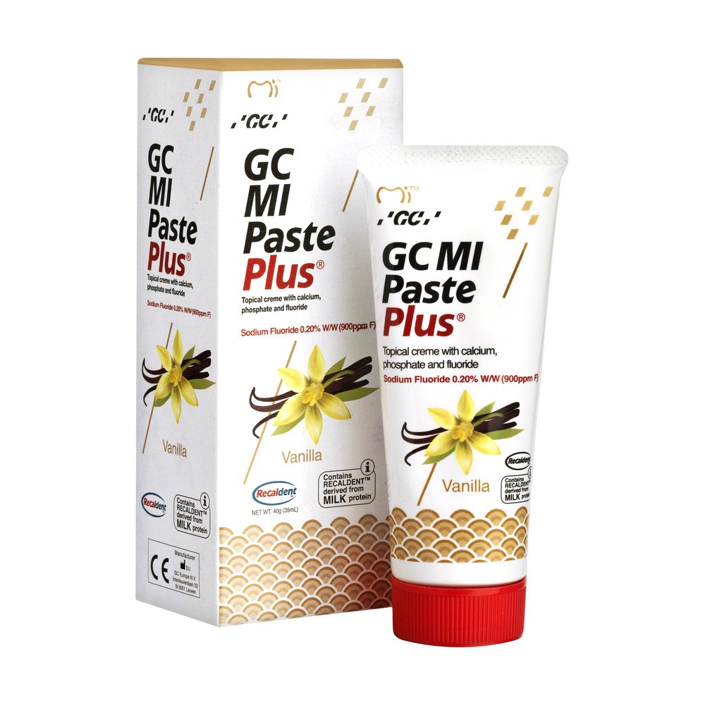 GC Mi Paste Plus Vanilla - Sztuczne szkliwo z fluorem o smaku waniliowym 35 ml
