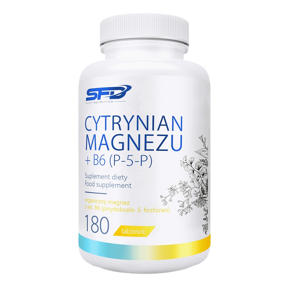 SFD Cytrynian Magnezu + B6 (P-5-P), 180 tabletek