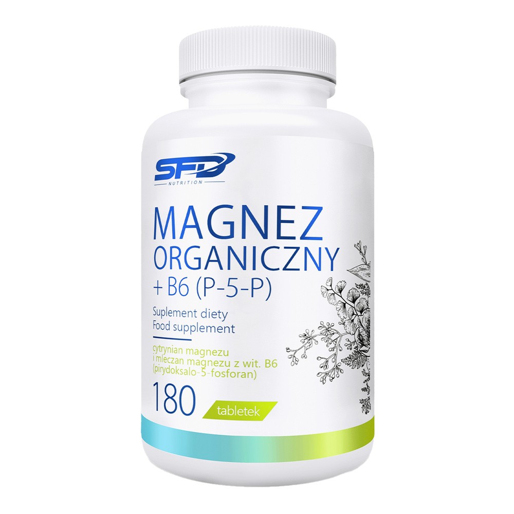 SFD Magnez Organiczny + B6 (P-5-P), 180 tabletek