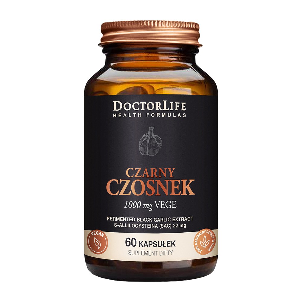 Doctor Life Czarny Czosnek Fermentowany 500 mg, 60 kapsułek