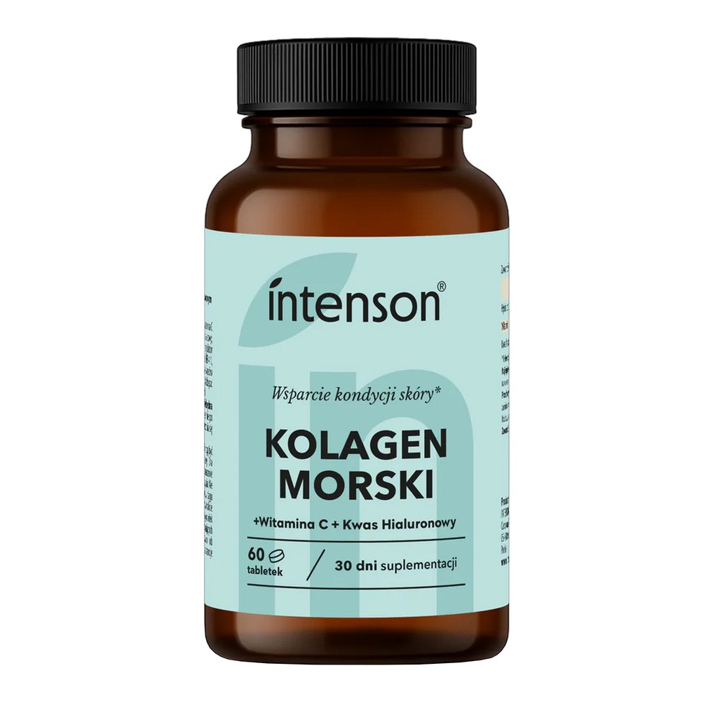 INTENSON Kolagen morski + hialuron + witamina C, 60 tabl.