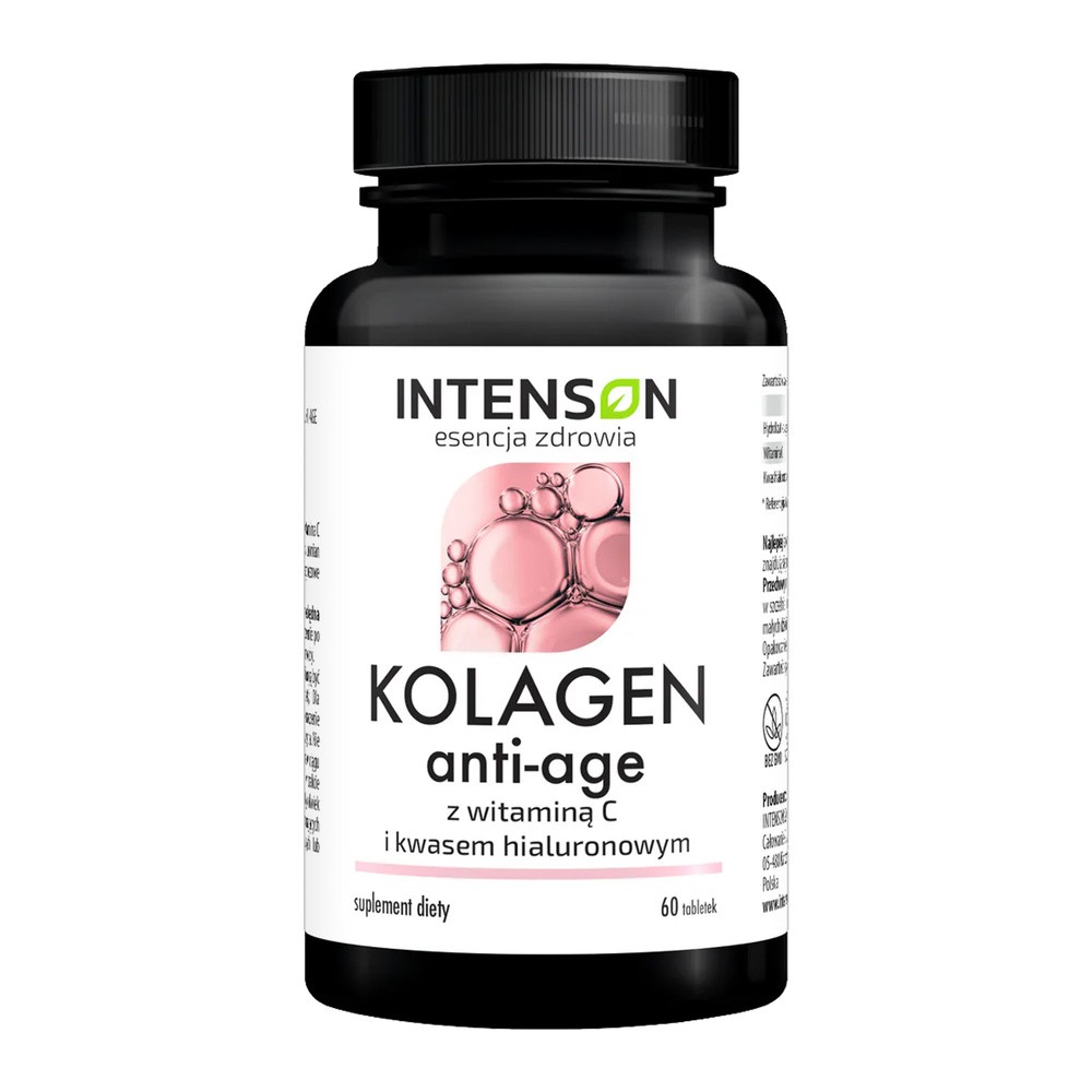 Intenson, Kolagen tabletki + hialuron + wit C ANTI-AGE, 60 tab.