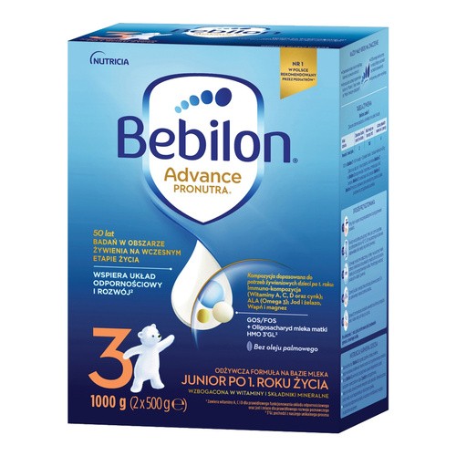 Bebilon Advance Pronutra mleko modyfikowane 3 po 1.roku 1000g