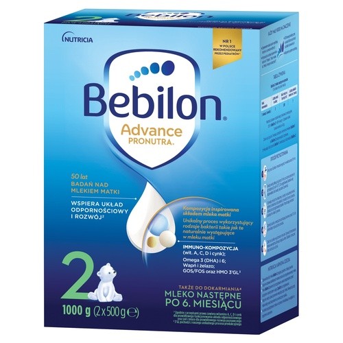 Bebilon Advance Pronutra mleko modyfikowane 2 po 6.miesiącu 1000g