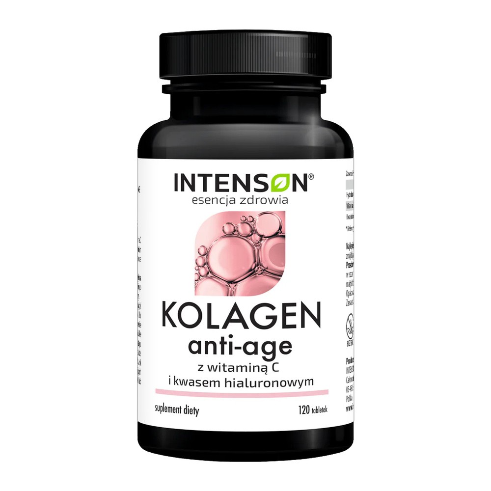 Intenson, Kolagen tabletki + hialuron + wit C ANTI-AGE, 120 tab.